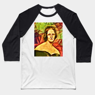 Mary Shelley Snow Portrait | Mary Shelly Snow Artwork 14 Baseball T-Shirt